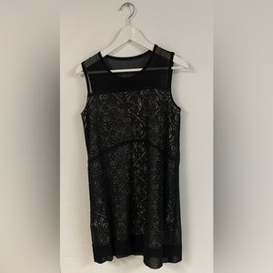 Black lace dress with pockets